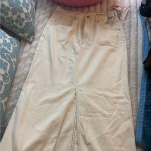 Blank NYC Off-White Denim Skirt